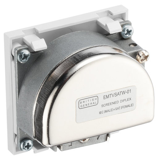 BG Electrical Euro Module - TV and satellite - IEC male radio IEC female