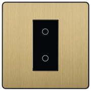BG Electrical Evolve Satin Brass - Single, 2 way touch, 200W, secondary