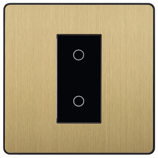 BG Electrical Evolve Satin Brass - Single, 2 way touch, 200W, secondary