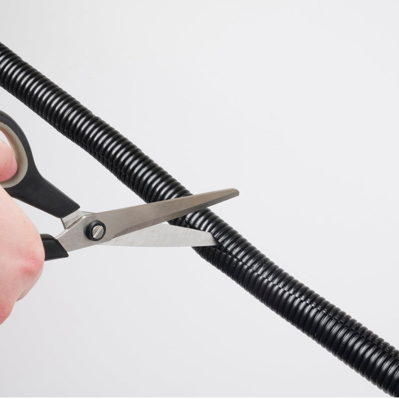 D-Line Cable Tidy - Cable Tidy Tube, Black - 1.1m, 25mm dia.