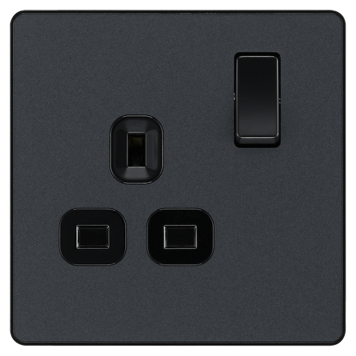 BG Electrical Evolve Matt Grey - Single, switched, single pole