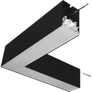 Luceco Contour Suspended - Contour 314mm suspended 90° connector module 600lumens with fixed output driver finished in black