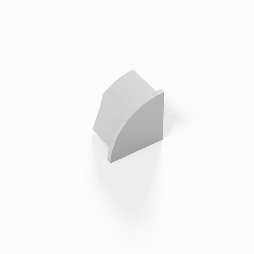 D-Line Trunking - 22x22mm White Smooth-Fit End Cap (Right)