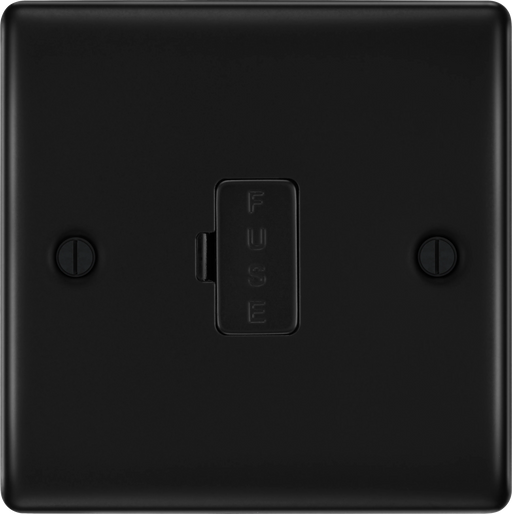 BG Electrical Nexus Metal Matt Black - Unswitched and fused