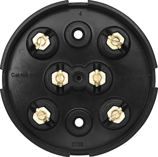 BG Electrical Contractor - Selective Entry Junction Box 6 Way, 20A, 89mm Dia, Brown