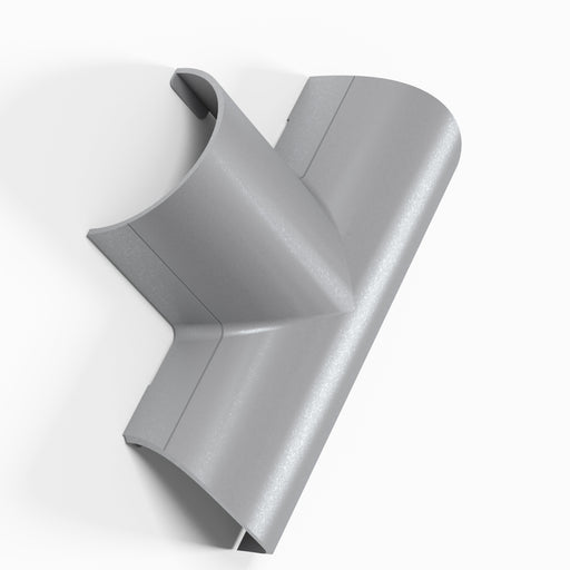 D-Line Trunking - 30x15mm Aluminium-Effect Equal Tee