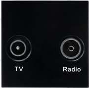 BG Electrical Euro Module - TV and radio - TV IEC male radio IEC female