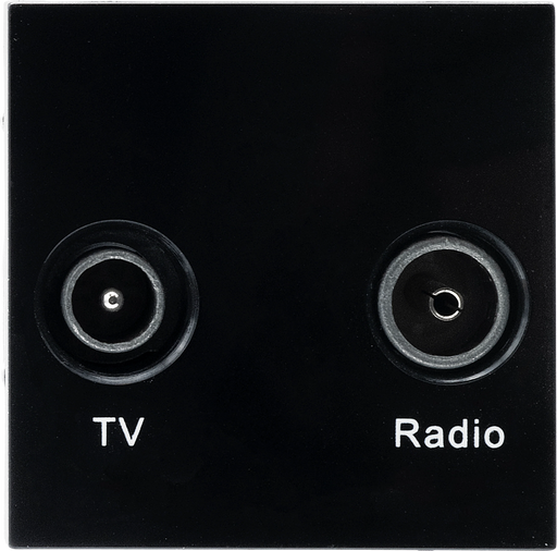 BG Electrical Euro Module - TV and radio - TV IEC male radio IEC female