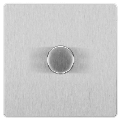 BG Electrical Evolve Brushed Steel - Single, 2 way push 200W