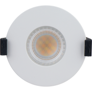 Luceco Ftype MK2 Fire Rated Downlight 4W/6W 750lm Power Change with 4Colour CCT 2700, 3000, 4000K, 6000K Dimmable IP65 White bezel - Flat