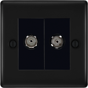 BG Electrical Nexus Metal Matt Black - Double, TV/FM