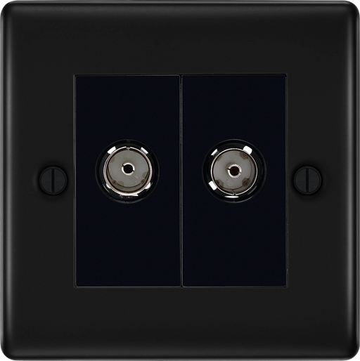 BG Electrical Nexus Metal Matt Black - Double, TV/FM