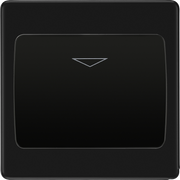 BG Electrical Flatplate Screwless Matt Black - Hotel key card switch