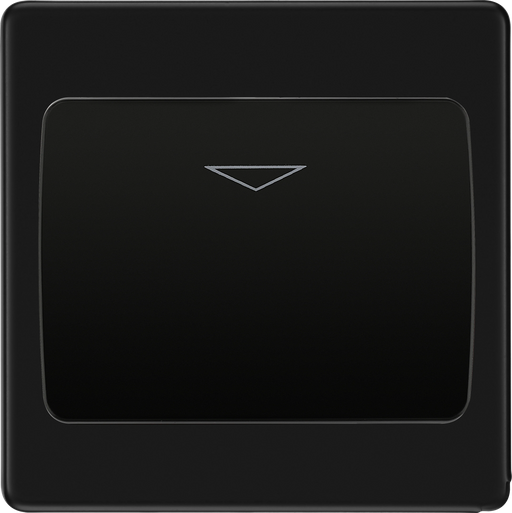 BG Electrical Flatplate Screwless Matt Black - Hotel key card switch