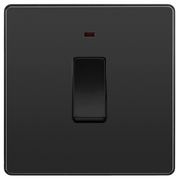 BG Electrical Evolve Black Chrome - 20A, double pole, with indicator