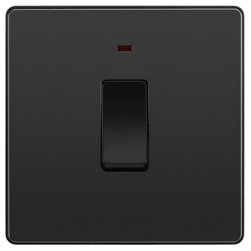 BG Electrical Evolve Black Chrome - 20A, double pole, with indicator