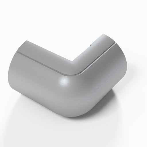D-Line Trunking - 50x25mm Aluminium-Effect External Bend