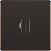 BG Electrical Flatplate Screwless Black Nickel - Unswitched and fused