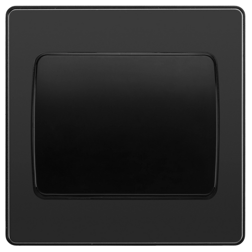 BG Electrical Evolve Black Chrome - Single, 2 way switch, wide rocker