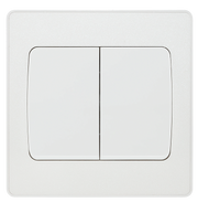 BG Electrical Evolve Pearlescent White - Double, 2 way switch, wide rocker