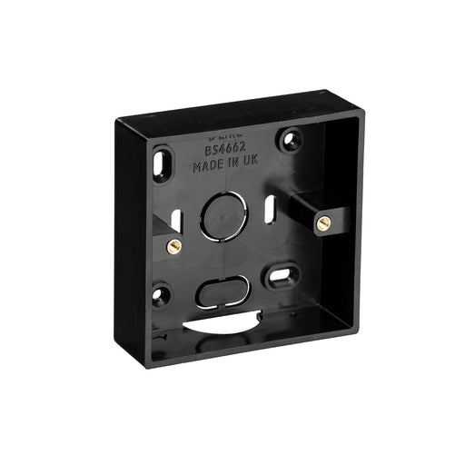 D-Line Trunking - Single Surface Box, Black - 28mm depth