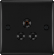 BG Electrical Nexus Metal Matt Black - 5A, single, unswitched, round pin