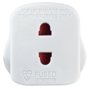 Masterplug Basic - Shaver Adaptor, 1A, White