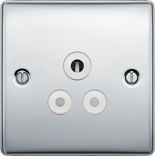 BG Electrical Nexus Metal Polished Chrome - 5A, single, unswitched, round pin