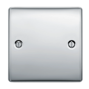 BG Electrical Nexus Metal Polished Chrome - Single, blank plate