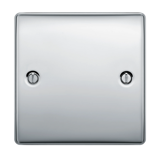 BG Electrical Nexus Metal Polished Chrome - Single, blank plate