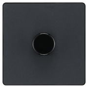 BG Electrical Evolve Matt Grey - Single, 2 way push 200W
