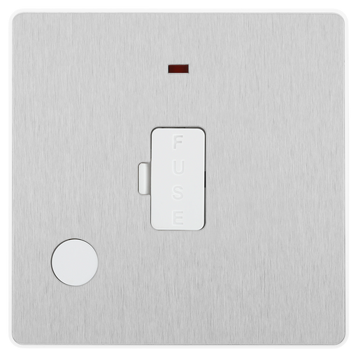 BG Electrical Evolve Brushed Steel - Unswitched and fused