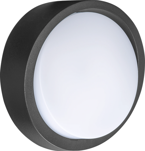 Luceco Liptus Decorative Outdoor Bulkhead Wall Light with Colour Change (CCT), LED Exterior Lighting, Black, 220mm, IP65, 15W, 1350lm