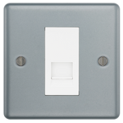 BG Electrical Metal Clad - Single, telephone socket, master