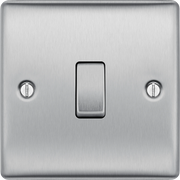 BG Electrical Nexus Metal Brushed Steel - Single, 2 way switch