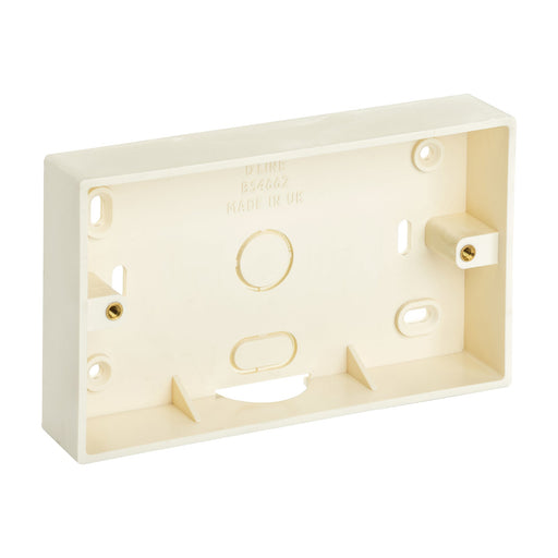 D-Line Trunking - Twin Surface Box, Magnolia - 28mm depth