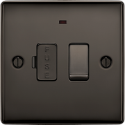 BG Electrical Nexus Metal Black Nickel - Switched and fused with indicator