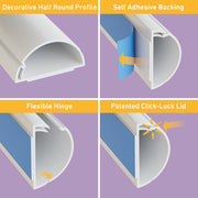 D-Line Trunking - 50x25mm White 1m Self Adhesive Length