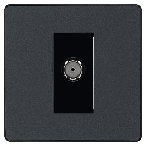 BG Electrical Evolve Matt Grey - Single, co-axial