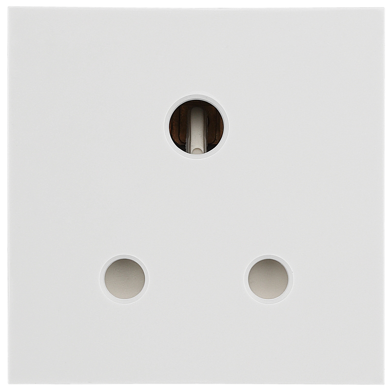 BG Electrical Euro Module - 5A round pin, unswitched socket