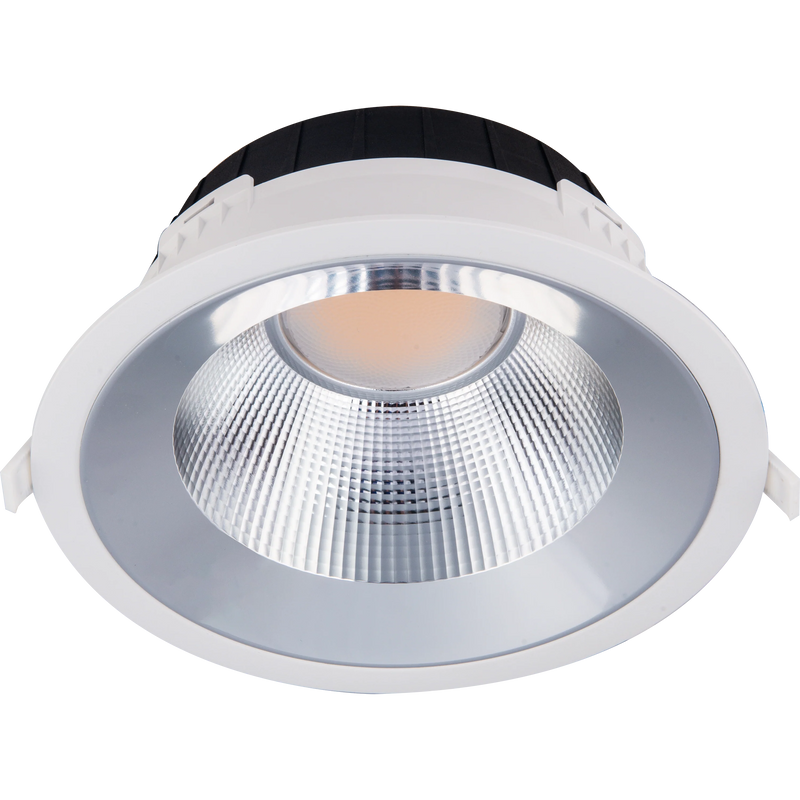 Luceco Carbon Ultra Downlight 21W 2650Lumens IP54 rated 200mm cut-out