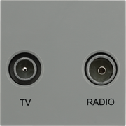 BG Electrical Euro Module - TV and radio - TV IEC male radio IEC female