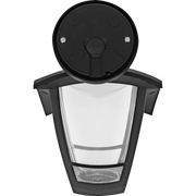Luceco Coach Lantern - Exterior LED Coach Lantern 4 Panel Top Arm 640lm 8w 4000k Ip44 Black Non-pir