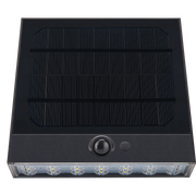 Luceco Slate Grey Wall Lights - Stealth Decorative Outdoor Solar Wall Wash Light with PIR Motion Sensor, LED Exterior Lighting, Slate Grey, IP54, 7W, 1000lm, 3000K