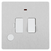 BG Electrical Evolve Brushed Steel - Switched and fused with indicator