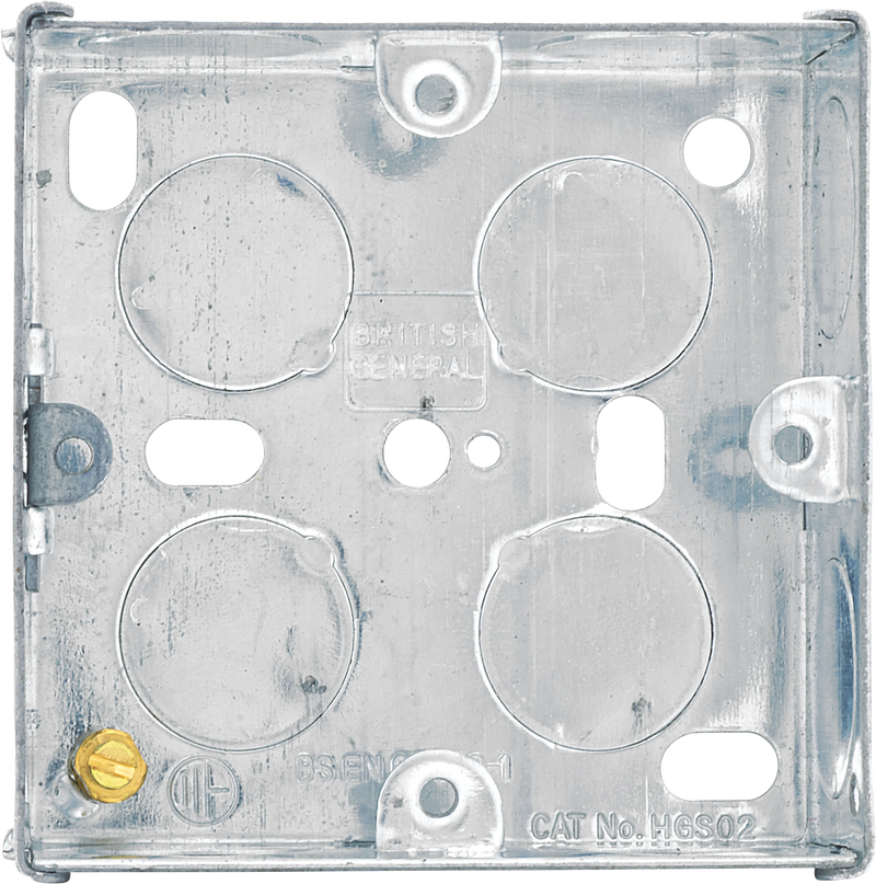 BG Electrical Contractor - Steel Knockout Box, Single, 25mm