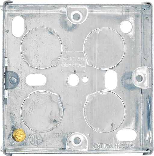 BG Electrical Contractor - Steel Knockout Box, Single, 25mm