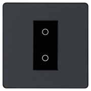 BG Electrical Evolve Matt Grey - Single, 2 way touch, 200W, secondary