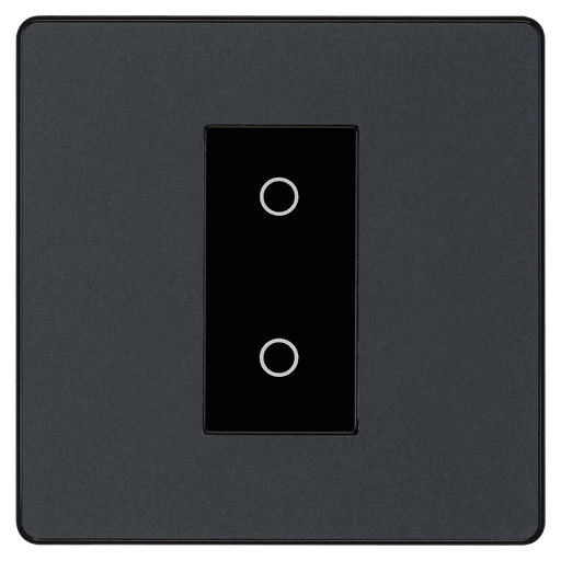 BG Electrical Evolve Matt Grey - Single, 2 way touch, 200W, secondary