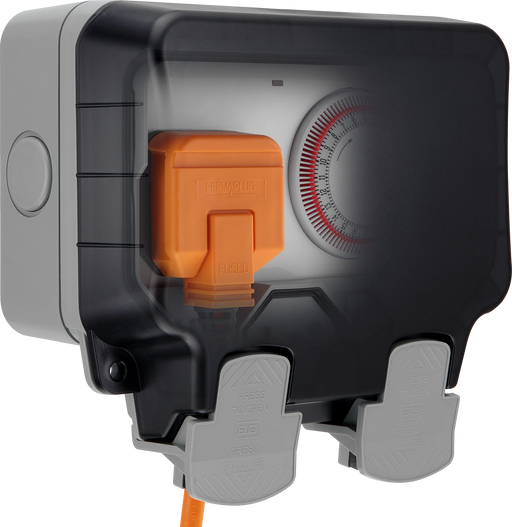 BG Electrical Weatherproof Storm - Time controlled, single socket, IP66